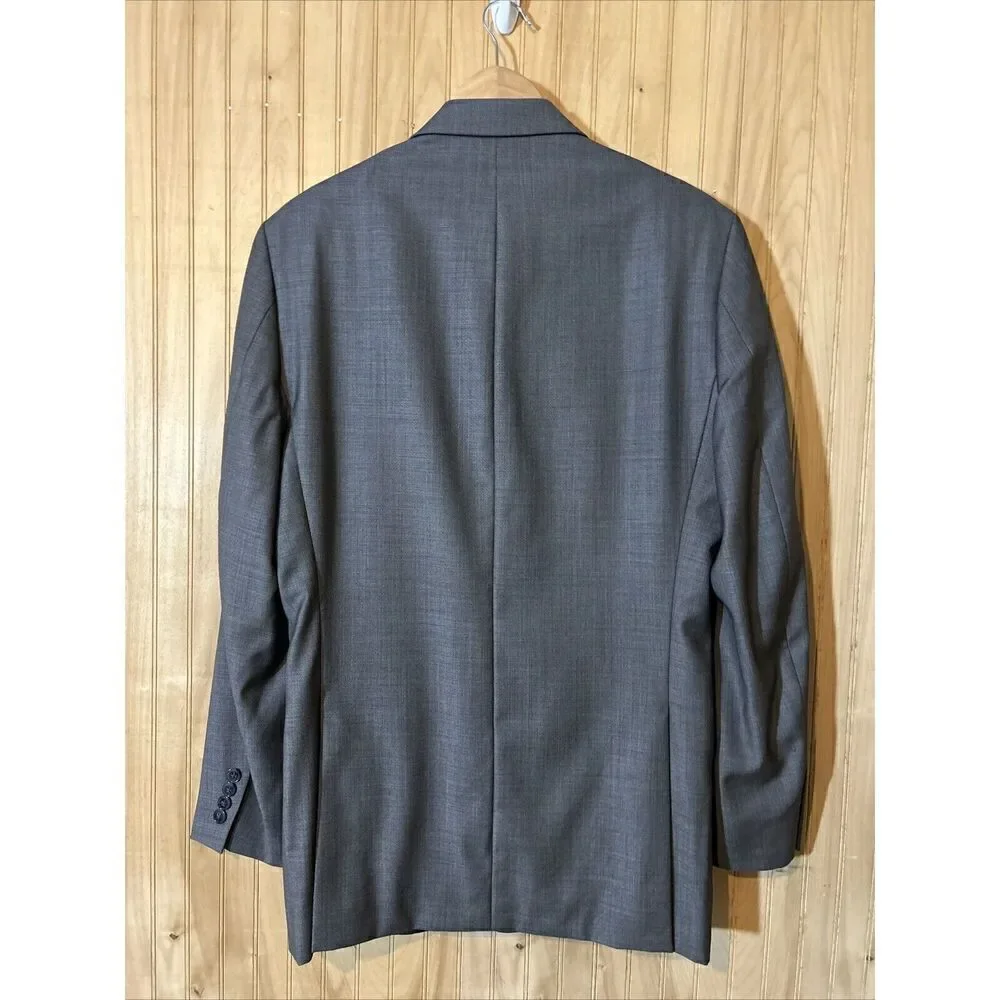 CALVIN KLEIN Men's 40L Slim Fit Gray 100% Wool Blazer Sport Coat Suit Jacket